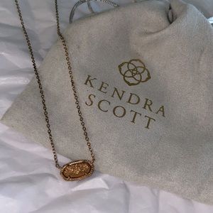Kendra Scott drusy rose gold necklace